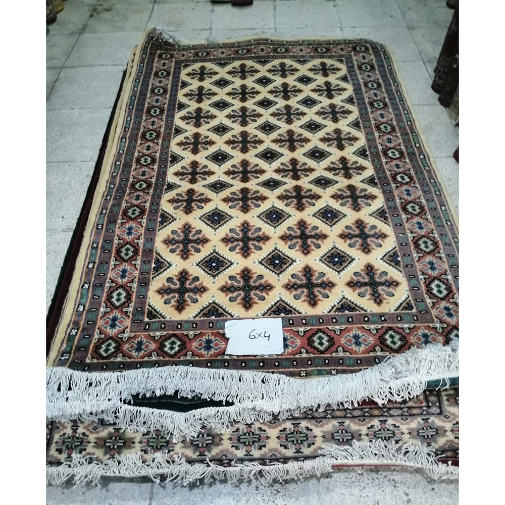 Artistic Pakistani Single Knot Handwoven Rug