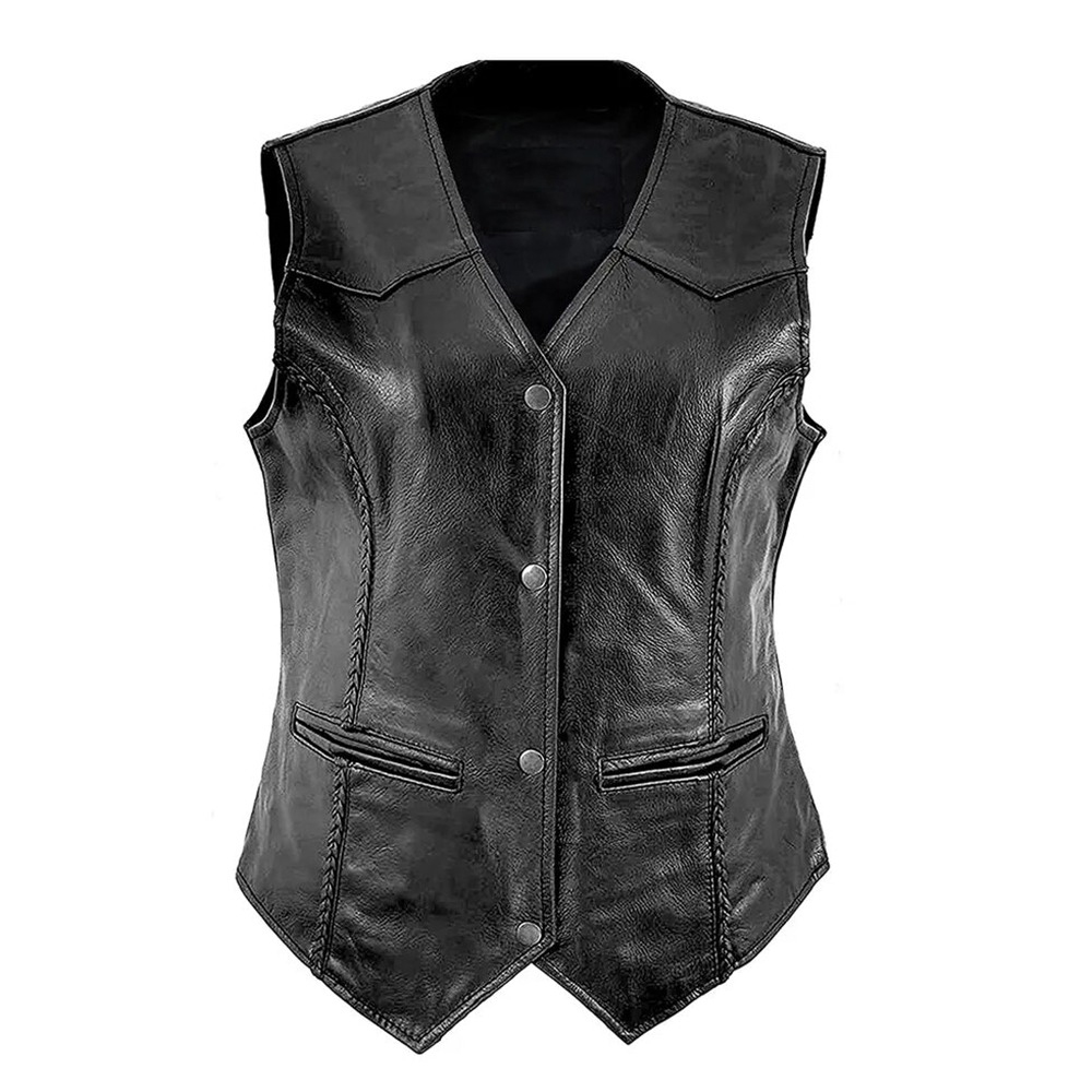 Women Leather Vest