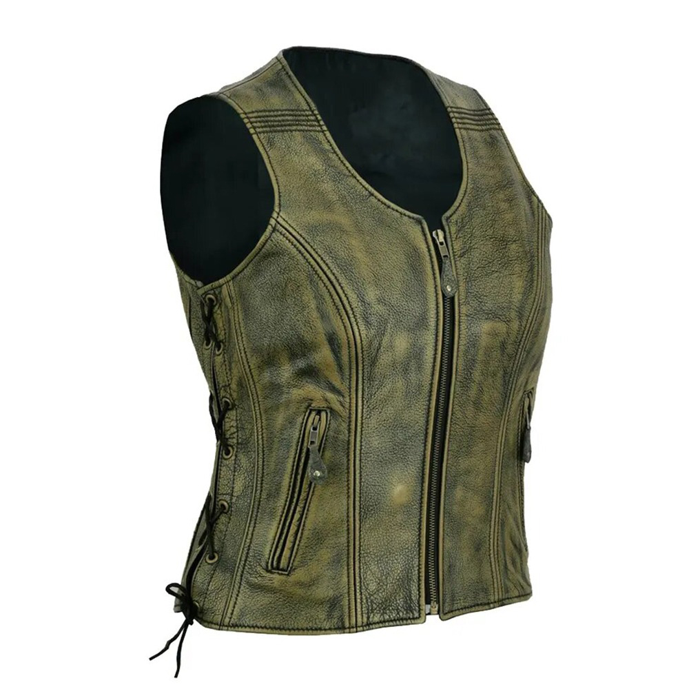 Women Leather Vest